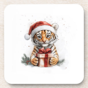 Porta-copo Bebê-Tigre da Série Adorável de Natal Animal