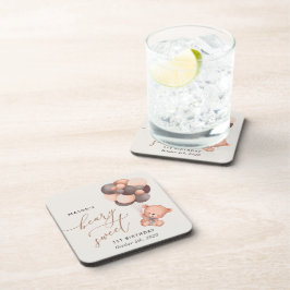 Porta-copo Bebê Urso, Balões Marrons, Primeiro Aniversário