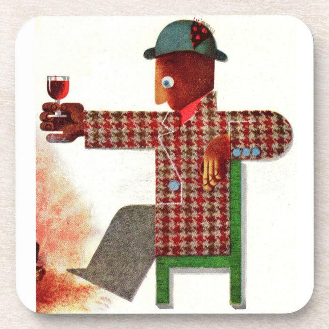 Porta-copo bebedor de vinho AKA enófilo (Frente)