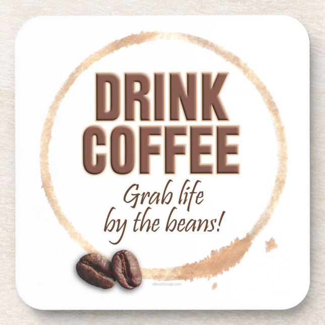 Porta-copo Beber café (Frente)