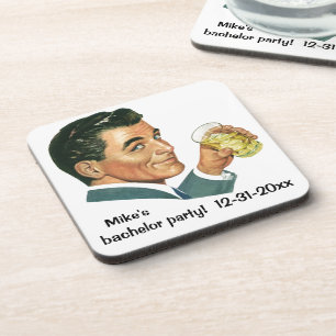 Porta-copo Bebidas de Coquetéis Antigos, Homem Bebendo Drinks