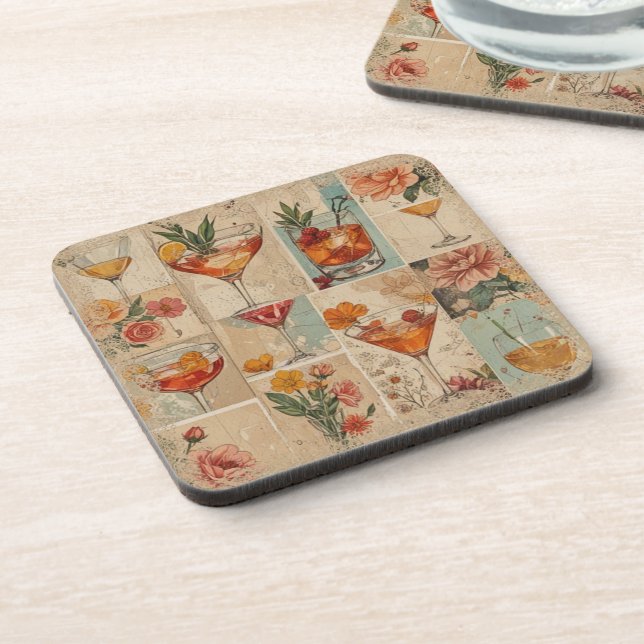 Porta-copo Bebidas vegetais e flores (Left Side)