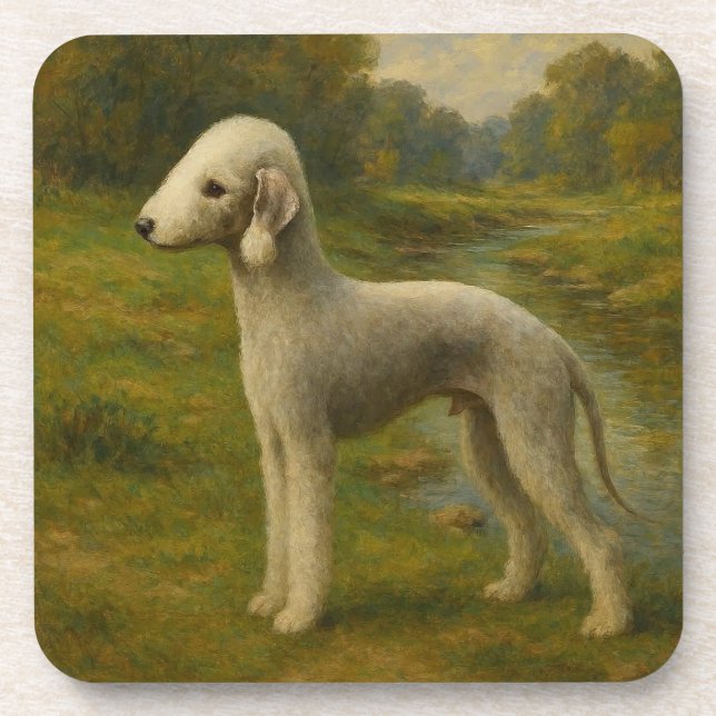 Porta-copo Bedlington Terrier (Frente)