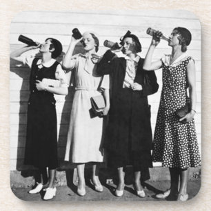 Porta-copo Beer Bebendo Vintage Com Fotografia Antiga