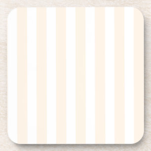 Porta-copo Beige and white candy stripes