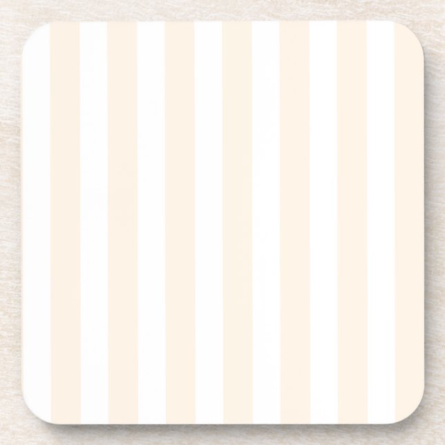 Porta-copo Beige and white candy stripes (Frente)