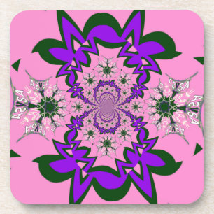 Porta-copo Bela Arte de Motivo Floral Rosa Bebê com Sombreado