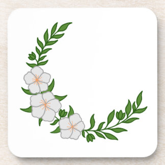 Porta-copo Bela Coroa Crescente de Flores Brancas