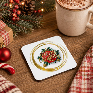 Porta-copo Bela decoração de Natal em plástico rígido