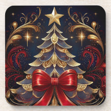 Bela Design de Friso Vermelho de Árvore de Natal