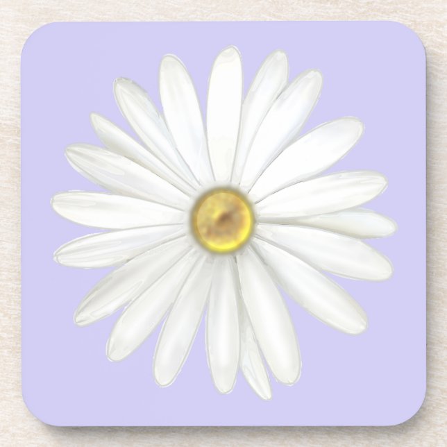 Porta-copo Bela Flor de Margarida em Periwinkle Claro (Frente)
