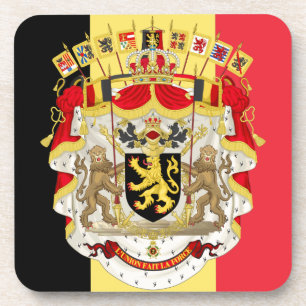 Porta-copo Bélgica Flag & COA