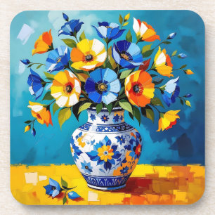 Porta-copo Belíssimo Vaso de Flores 