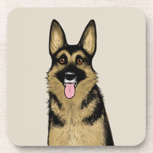 Porta-copo Belo German shepherd   Cartoon Pet Art
