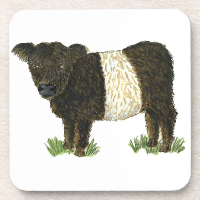 Porta-copo "Beltie" Galloway cercado (Frente)