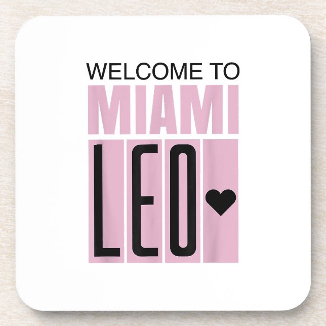 Porta-copo Bem-vindo a Miami Leo 10 - GOAT (Frente)