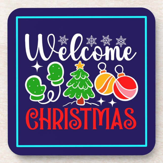 Porta-copo Bem-vindo Natal (Frente)
