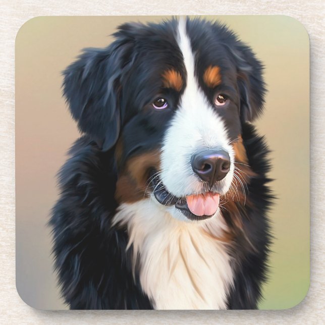 Porta-copo Bernese Mountain Dog Portrait (Frente)