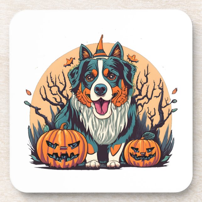Porta-copo Bernese Mountain Dog Spooky Halloween (Frente)