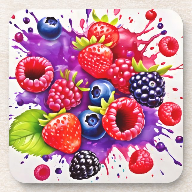 Porta-copo Berry Splash Mix Art (Frente)