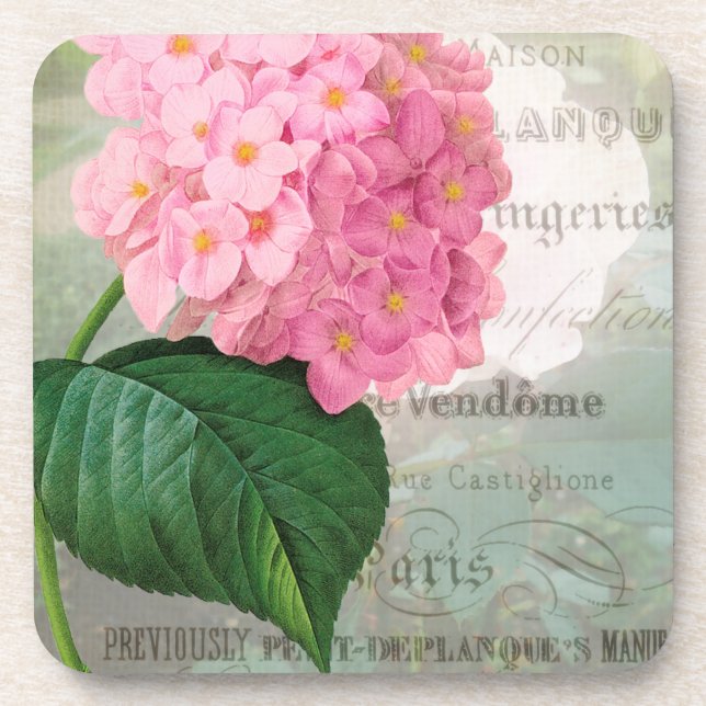 Porta-copo Bibelês de Hidrangea Rosa Redoute (Frente)