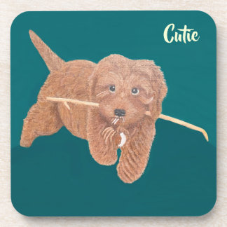 Porta-copo Bibelinhos de Bebida Companhia Goldie Doodle Azul-