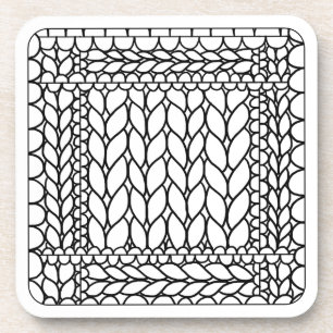 Porta-copo Bibelites de Plástico Rígido KNIT PURL BRANCO