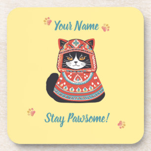 Porta-copo Bibelô de Apoio para Gatos Personalizado - Fofo &