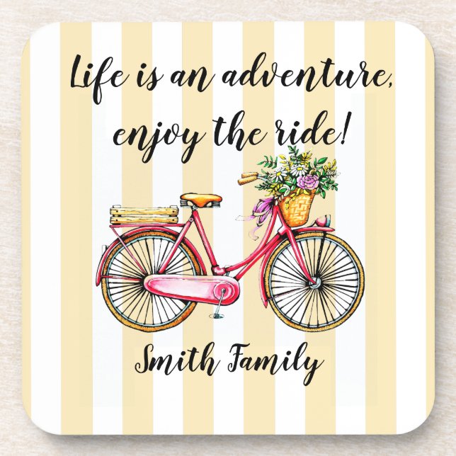 Porta-copo Bicicleta Life Adventure Personalizada (Frente)