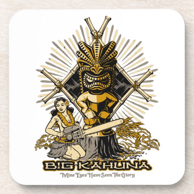 Porta-copo Big Kahuna Tiki Hula Pinup Girl (Frente)