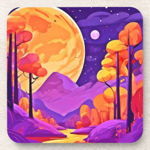 Porta-copo Big Moon e Arte de Cartoon