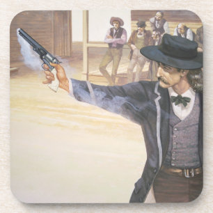 Porta-copo "Bill selvagem" Hickok (1837-76) demonstra sua