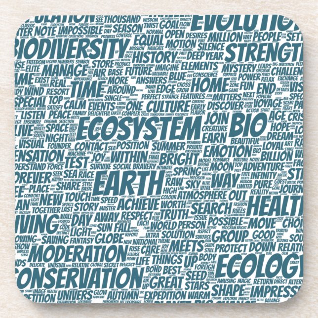 Porta-copo Bio Nuage de Mots Texte Modèle Biodiversité (Frente)