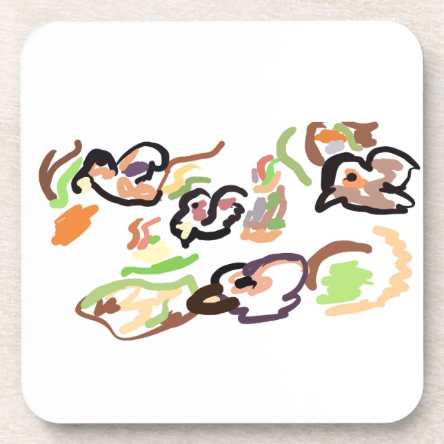 Porta-copo Birds and autumn (Frente)