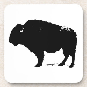 Porta-copo Bison de Búfalo de Pop Preto e Branco