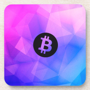 Porta-copo Bitcoin Cristal