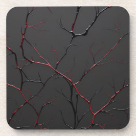 Porta-copo Black and Red Veins