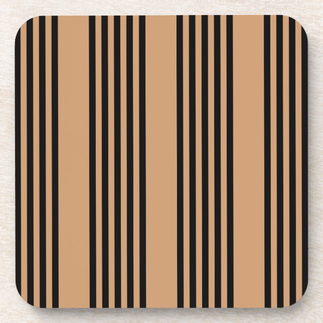 Porta-copo Black and tan five stripe pattern (Frente)