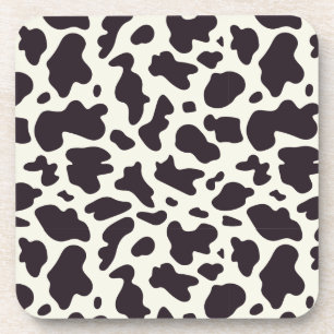 Porta-copo Black and White Cow Pattern Print