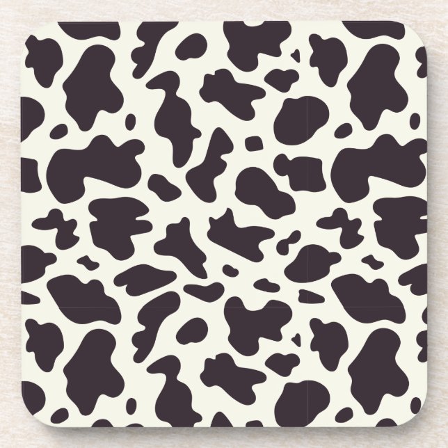 Porta-copo Black and White Cow Pattern Print (Frente)