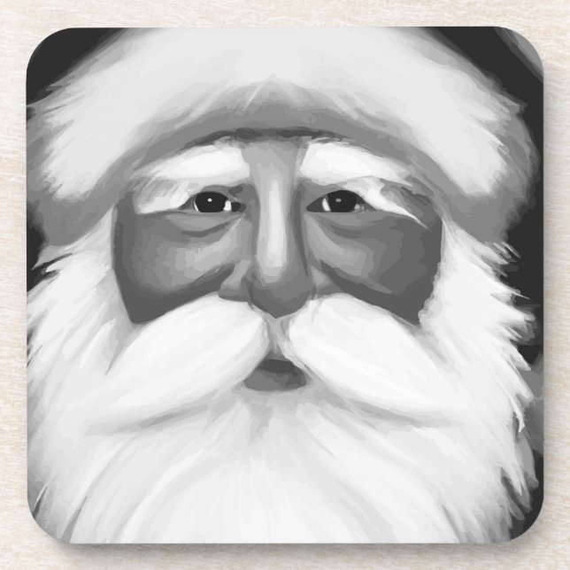 Porta-copo Black and White Santa Claus  (Frente)
