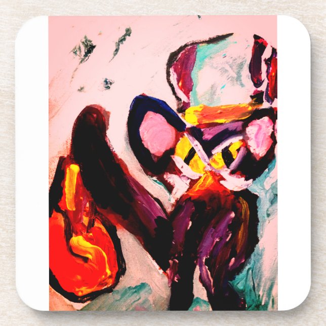 Porta-copo Black cat autumn room  (Frente)