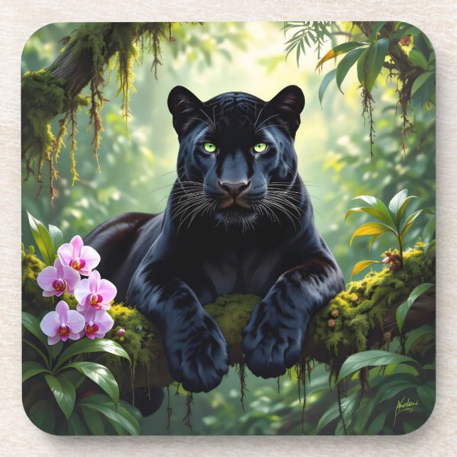 Porta-copo Black Panther in the Jungle (Frente)