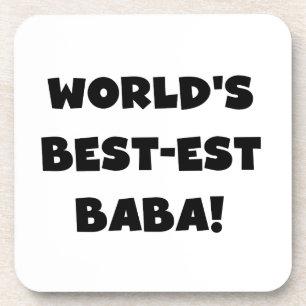 Porta-copo Black Text Best Baba T-shirts e presentes