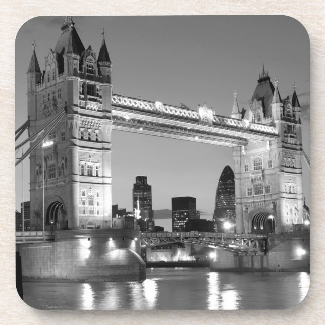 Porta-copo Black White Tower Bridge (Frente)