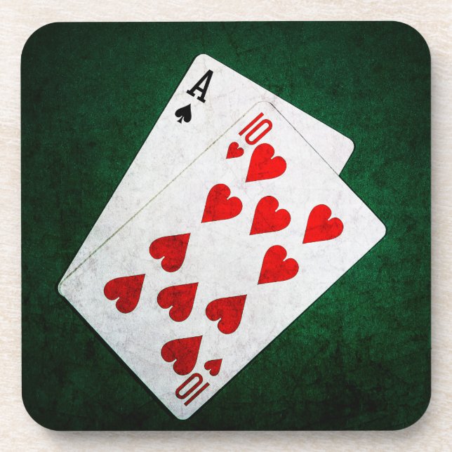 Porta-copo Blackjack 21 ponto - Ace, Dez (Frente)