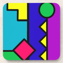 Porta-copo Bloco de cores dos anos 80 retrorreflectores