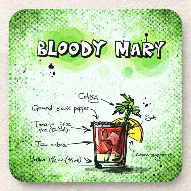 Porta-copo Bloody Mary Bebe Receita (Frente)