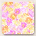 Porta-copo Blooming Flowers Shibori Floral Tie Dye Pattern<br><div class="desc">Tie dye blooming flowers fashion trend design pattern home decor,  phone cases,  rugs,  blankets,  curtains,  pillows.
Modern korean aesthetic orchid floral tie dye pattern in saturated pink,  yellow,  peach,  orange color. Shiburi dye style pattern home decor. Tiedye flower pattern,  rainbow tie dye colors</div>