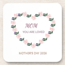 Porta-copo Blossoming Peony Heart Mom Message